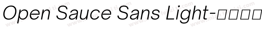 Open Sauce Sans Light字体转换